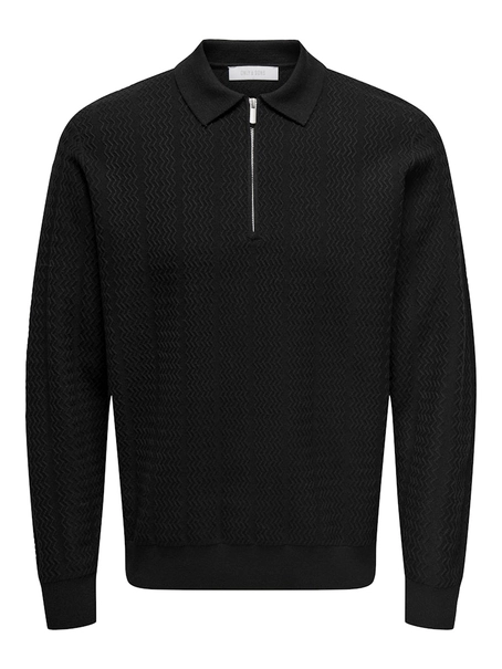 Only & Sons ONSASK REG LS 12 HALF ZIP POLO FRML
