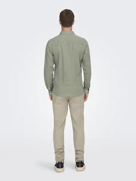 Only & Sons ONSCAIDEN LIFE LS SOLID LINEN SHIRT