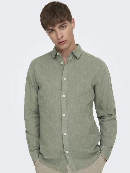 Only & Sons ONSCAIDEN LIFE LS SOLID LINEN SHIRT