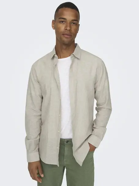 Only & Sons ONSCAIDEN LIFE LS SOLID LINEN SHIRT