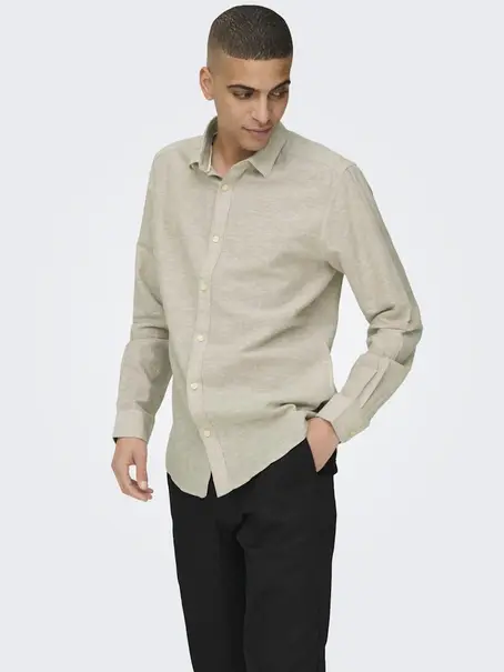 Only & Sons ONSCAIDEN LIFE LS SOLID LINEN SHIRT