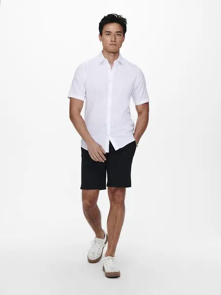 Only & Sons ONSCAIDEN LIFE SS SOLID LINEN SHIRT