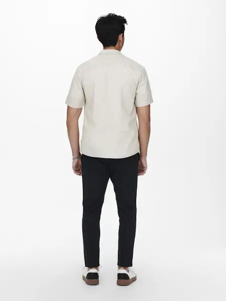 Only & Sons ONSCAIDEN LIFE SS SOLID LINEN SHIRT