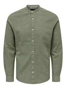 Only & Sons ONSCAIDEN LS SOLID LINEN MAO SHIRT