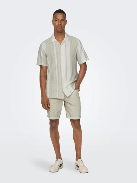 Only & Sons ONSCAIDEN SS STRIPE LINEN RESORT NO