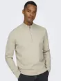 Only & Sons ONSCOOPER HALF ZIP HIGH NECK KNIT N