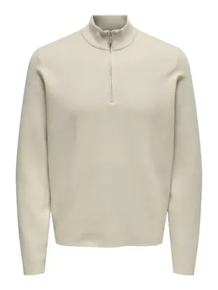 Only & Sons ONSCOOPER HALF ZIP HIGH NECK KNIT N