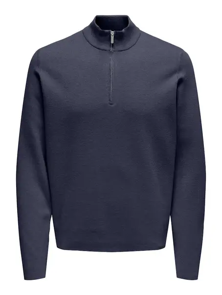 Only & Sons ONSCOOPER HALF ZIP HIGH NECK KNIT N