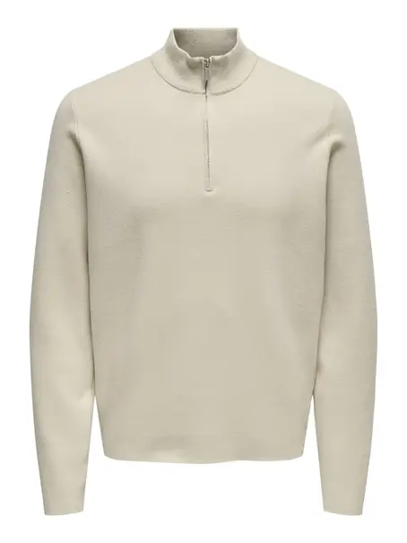 Only & Sons ONSCOOPER HALF ZIP HIGH NECK KNIT N