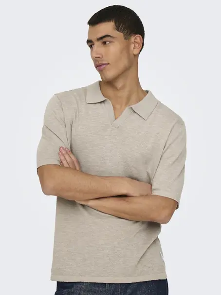 Only & Sons ONSGEORGE REG 12 LINEN SS POLO KNIT