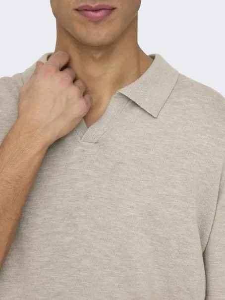 Only & Sons ONSGEORGE REG 12 LINEN SS POLO KNIT