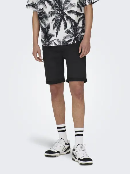 Only & Sons ONSPLY BLK JOG 8581 PIM DNM SHORTS
