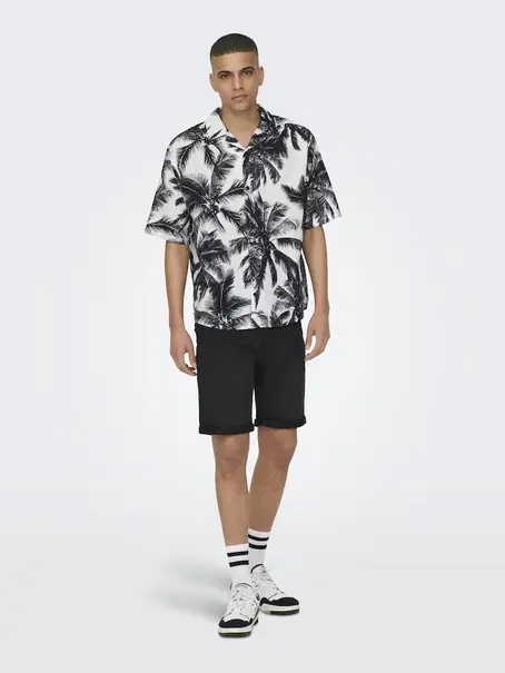 Only & Sons ONSPLY BLK JOG 8581 PIM DNM SHORTS