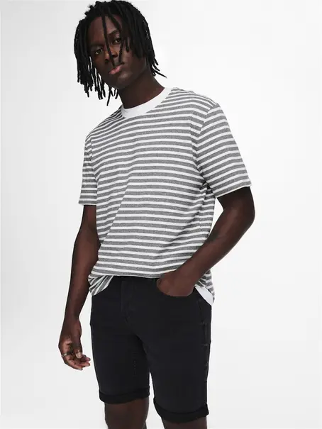 Only & Sons ONSPLY BLK JOG 8581 PIM DNM SHORTS