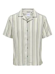 Only & Sons ONSTREV LIFE REG STRIPE SS SHIRT NO
