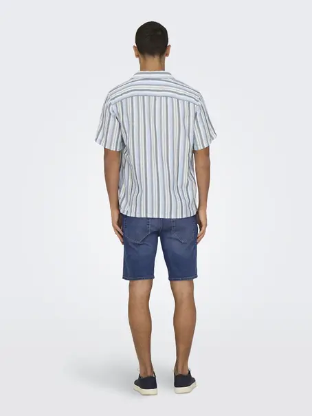 Only & Sons ONSTREV LIFE REG STRIPE SS SHIRT NO