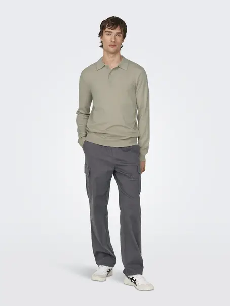 Only & Sons ONSWYLER LIFE REG 14 LS POLO KNIT N