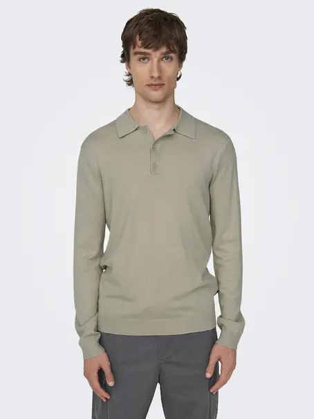 Only & Sons ONSWYLER LIFE REG 14 LS POLO KNIT N