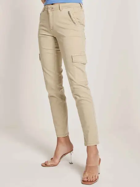 Para Mi Jill (Cargo) - Casual Cargo - 637 - Light Olive -