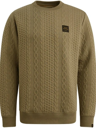 PME Legend Crewneck cable jacquard sweat
