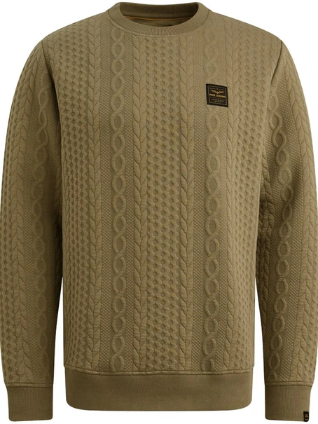 PME Legend Crewneck cable jacquard sweat