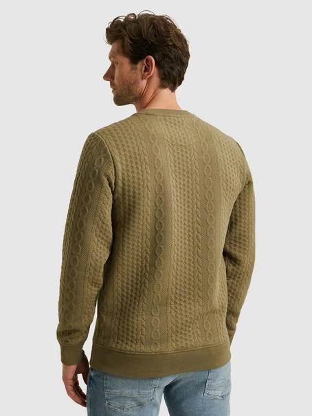 PME Legend Crewneck cable jacquard sweat