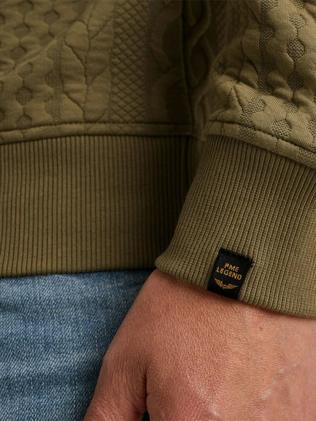 PME Legend Crewneck cable jacquard sweat