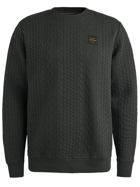 PME Legend Crewneck cable jacquard sweat