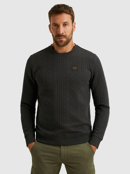 PME Legend Crewneck cable jacquard sweat