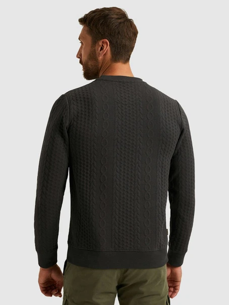 PME Legend Crewneck cable jacquard sweat