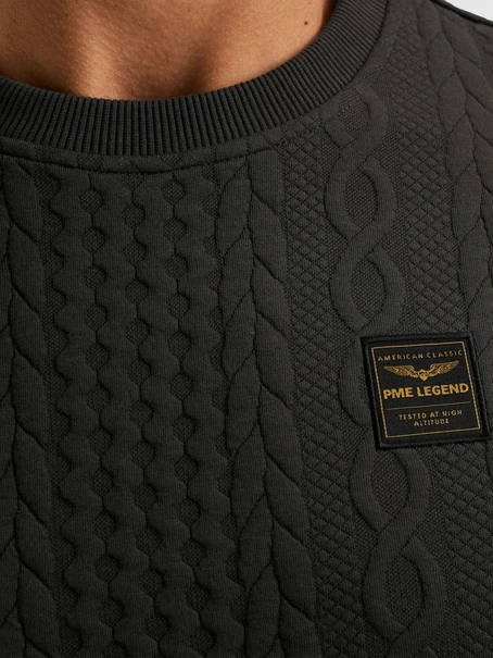 PME Legend Crewneck cable jacquard sweat