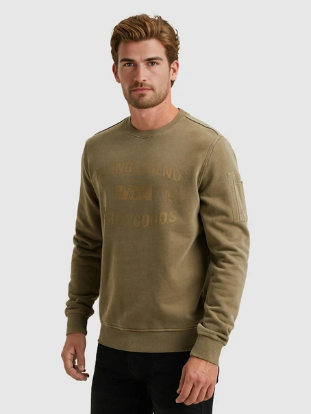 PME Legend Crewneck peach fleece gd