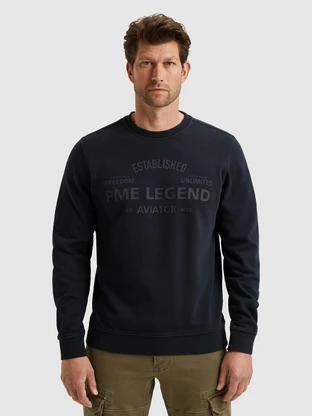 PME Legend Crewneck terry garment dyed