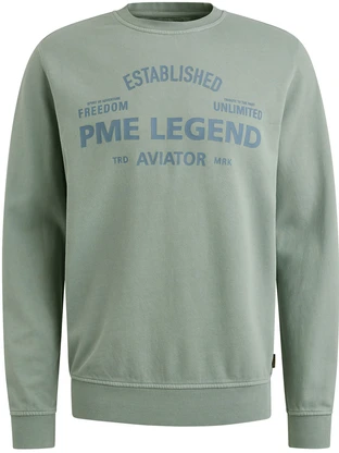 PME Legend Crewneck terry garment dyed