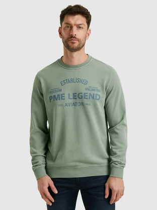 PME Legend Crewneck terry garment dyed