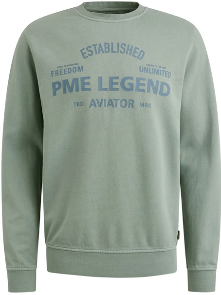 PME Legend Crewneck terry garment dyed