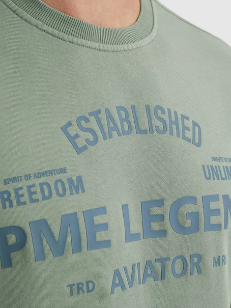 PME Legend Crewneck terry garment dyed