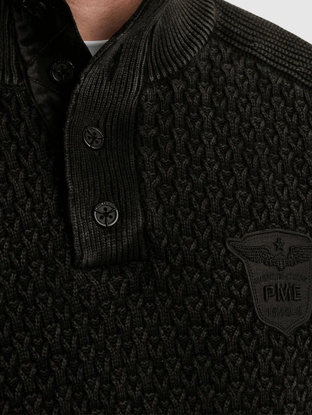 PME Legend Half button + zip collar garment d