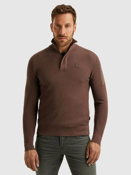 PME Legend Half zip collar cotton knit