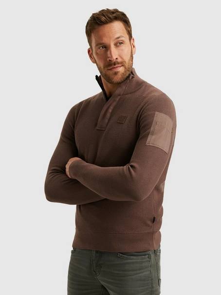 PME Legend Half zip collar cotton knit