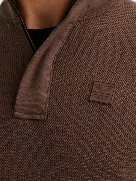 PME Legend Half zip collar cotton knit