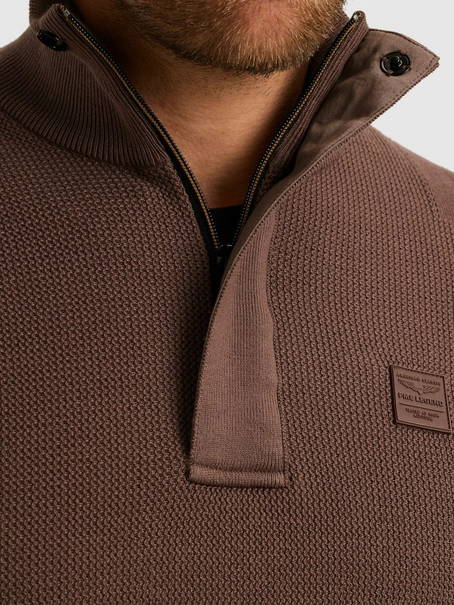 PME Legend Half zip collar cotton knit