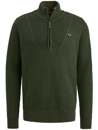 PME Legend Half zip collar cotton mix structu