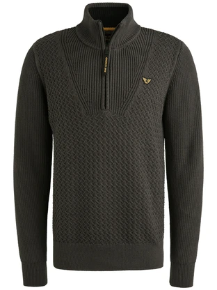PME Legend Half zip collar cotton mix structu