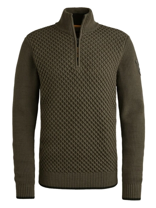PME Legend Half zip collar cotton mix yarn