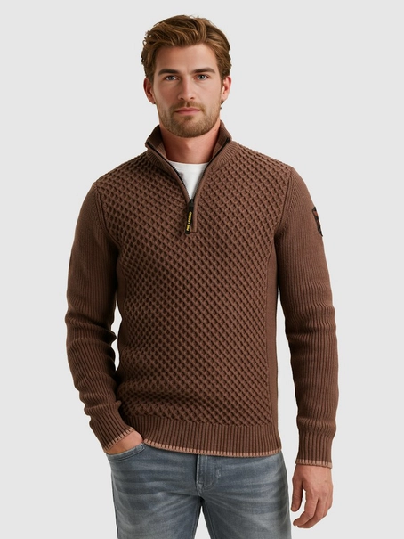 PME Legend Half zip collar cotton mix yarn