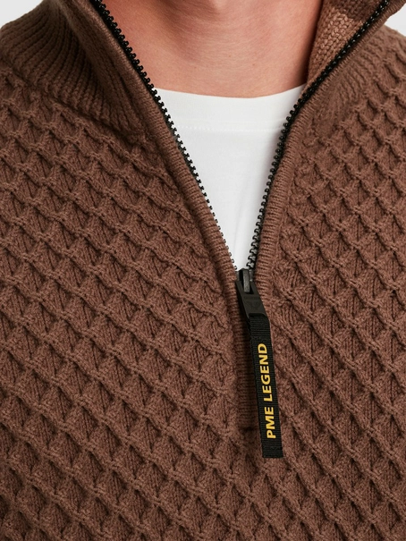 PME Legend Half zip collar cotton mix yarn