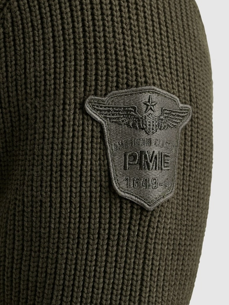 PME Legend Half zip collar cotton mix yarn