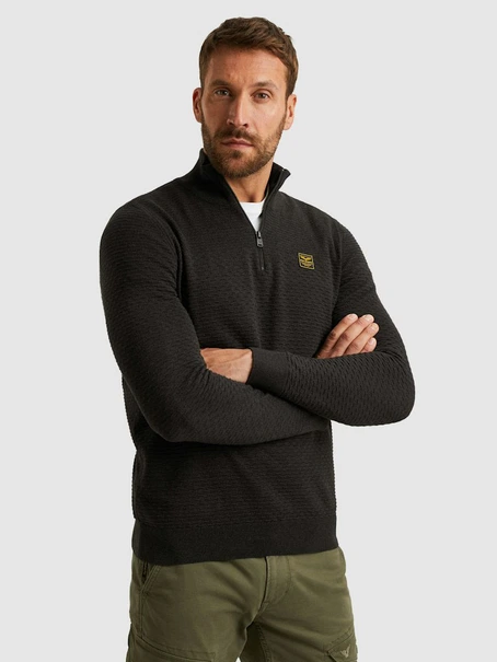 PME Legend Half zip collar cotton mouline (or
