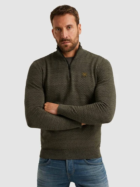 PME Legend Half zip collar cotton mouline (or